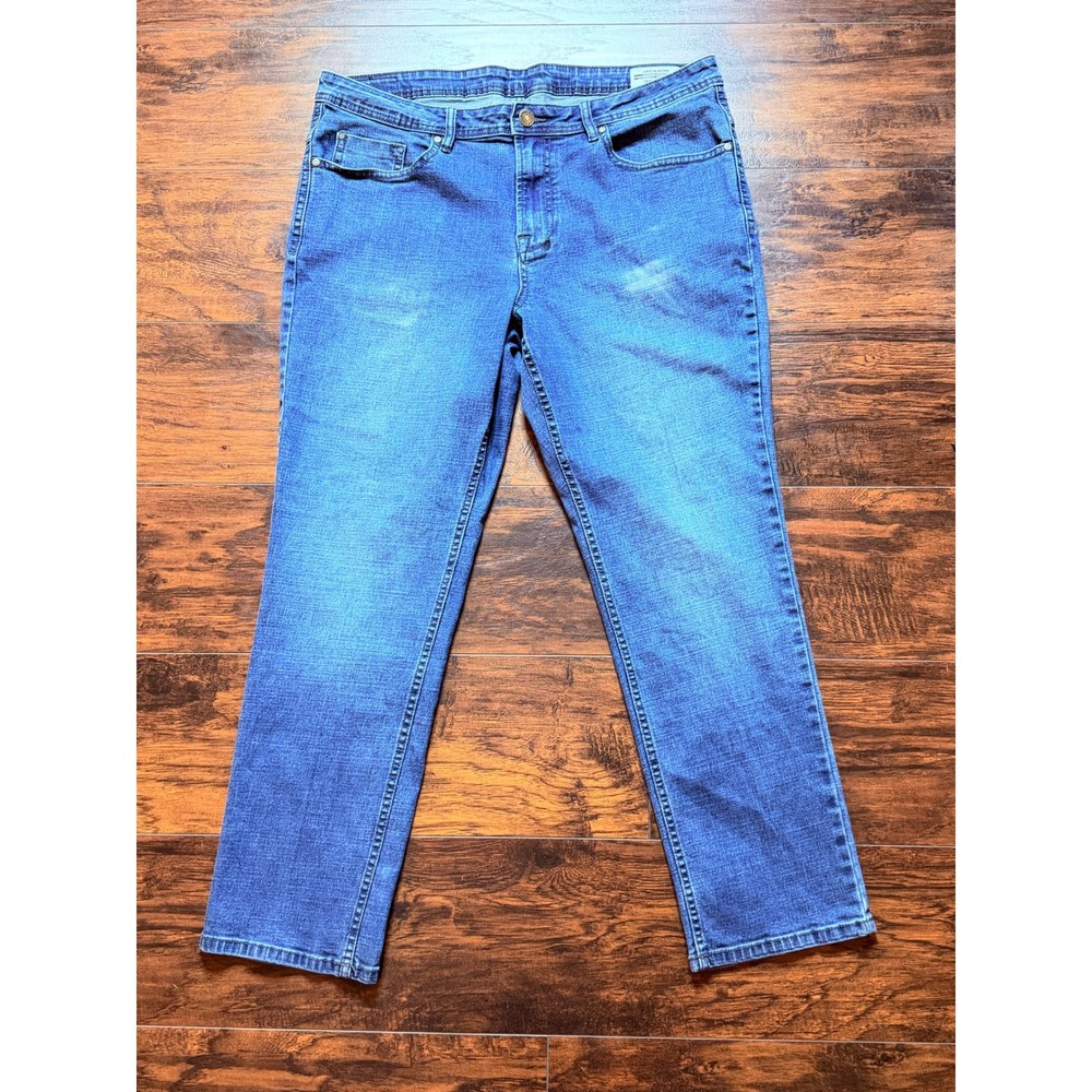 Jackson Jeans Mens 38x30 Straight Stretch Medium Wash Blue Denim 5-Pocket